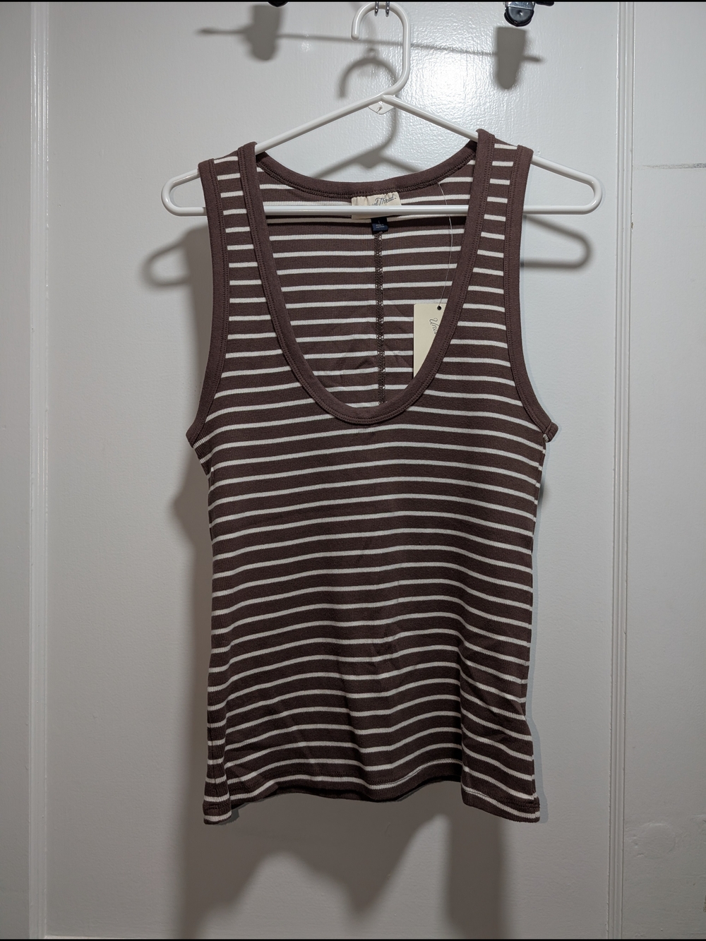 Universal Threads Striped Brown & White Tank Top - Unbranded